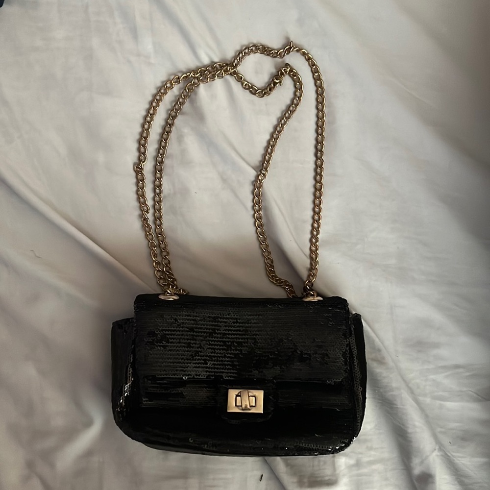 BLACK SMALL SEQUENCE  BAG